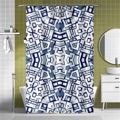 Blue-design Shower Curtain 48  X 72  (small)  by nateshop