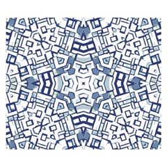 Blue-design Double Sided Flano Blanket (small)  by nateshop