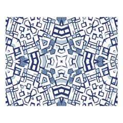 Blue-design Double Sided Flano Blanket (large)  by nateshop