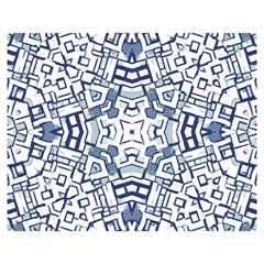 Blue-design Double Sided Flano Blanket (medium)  by nateshop