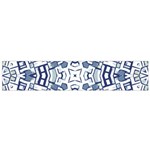 Blue-design Small Flano Scarf Back