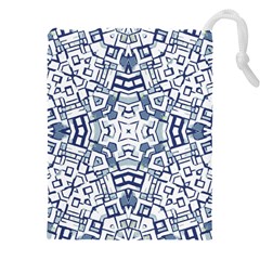 Blue-design Drawstring Pouch (5xl) by nateshop