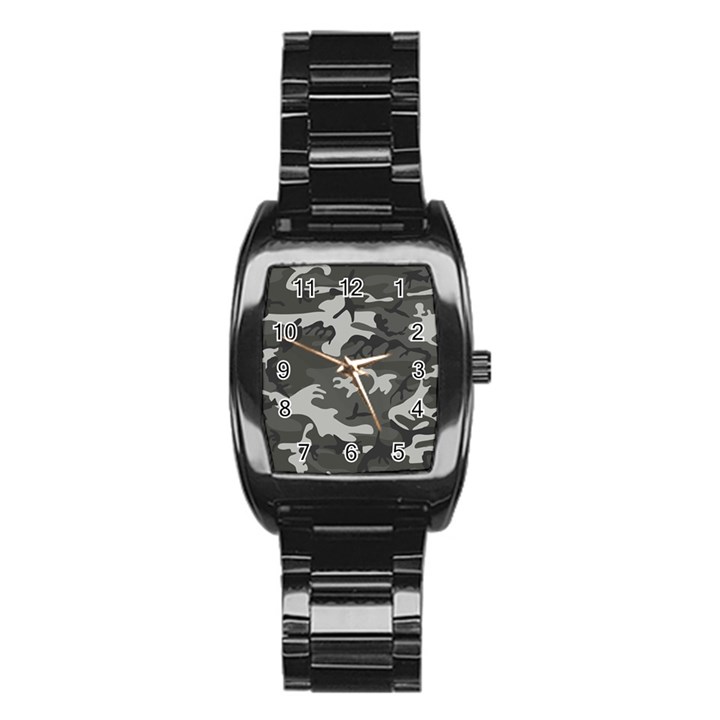 Camouflage Stainless Steel Barrel Watch