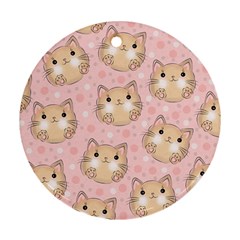 Cat-cats Round Ornament (two Sides) by nateshop