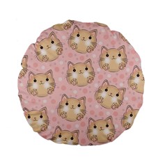 Cat-cats Standard 15  Premium Flano Round Cushions by nateshop