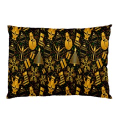 Christmas Gold Pillow Case by nateshop