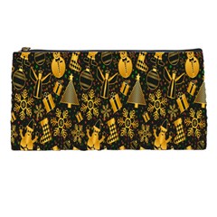 Christmas Gold Pencil Case by nateshop