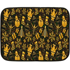 Christmas Gold Double Sided Fleece Blanket (mini)  by nateshop