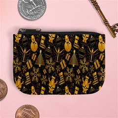 Christmas Gold Mini Coin Purse by nateshop