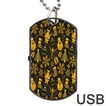 Christmas Gold Dog Tag USB Flash (Two Sides) Front