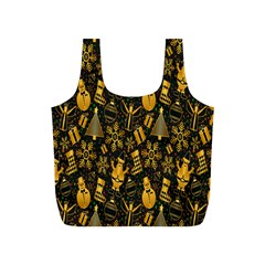 Christmas Gold Full Print Recycle Bag (s) by nateshop