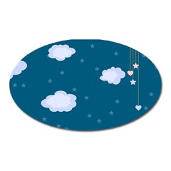 Clouds Oval Magnet by nateshop