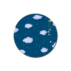 Clouds Rubber Coaster (round) by nateshop