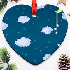 Clouds Heart Ornament (two Sides)