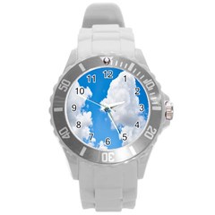 Cloudy Round Plastic Sport Watch (l) by nateshop