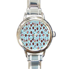 Cupcake Round Italian Charm Watch