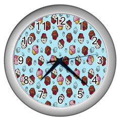 Cupcake Wall Clock (silver) by nateshop