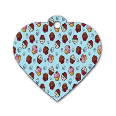 Cupcake Dog Tag Heart (two Sides) by nateshop