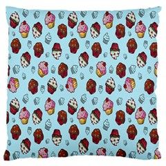 Cupcake Large Flano Cushion Case (Two Sides)