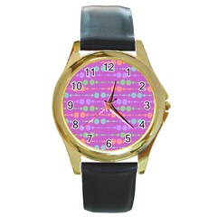 Design Modern Round Gold Metal Watch by nateshop