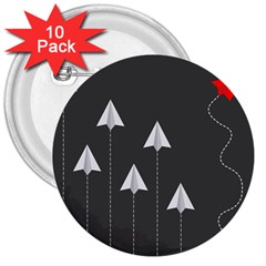 Difference 3  Buttons (10 Pack)  by nateshop