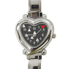 Difference Heart Italian Charm Watch by nateshop