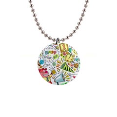 Doodle 1  Button Necklace