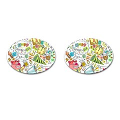 Doodle Cufflinks (Oval)