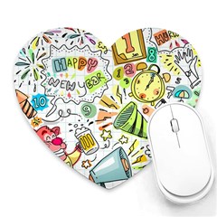 Doodle Heart Mousepads