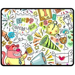 Doodle Fleece Blanket (Medium) 