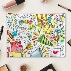 Doodle Cosmetic Bag (xl) by nateshop