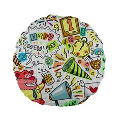 Doodle Standard 15  Premium Round Cushions