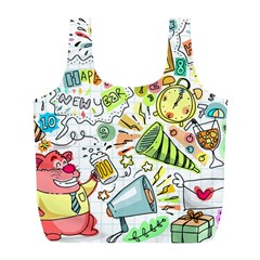 Doodle Full Print Recycle Bag (L)