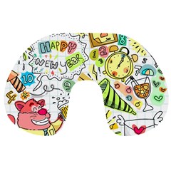 Doodle Travel Neck Pillow by nateshop