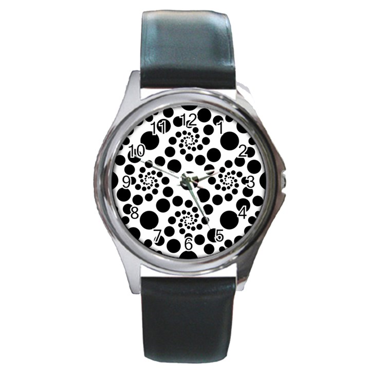 Dot Round Metal Watch