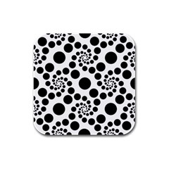 Dot Rubber Square Coaster (4 Pack) by nateshop