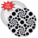 Dot 3  Buttons (100 pack)  Front