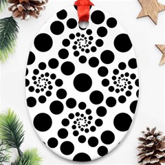 Dot Oval Ornament (two Sides) by nateshop