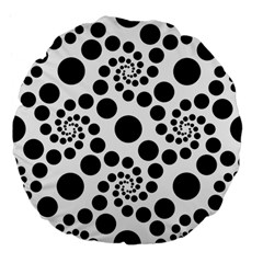 Dot Large 18  Premium Flano Round Cushions by nateshop