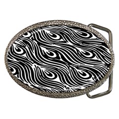 Animal-peacock,white Black Belt Buckles by nateshop