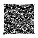 Animal-peacock,white Black Standard Cushion Case (Two Sides) Front