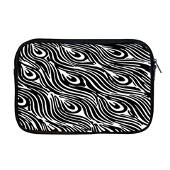 Animal-peacock,white Black Apple Macbook Pro 17  Zipper Case by nateshop