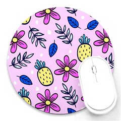 Flowers Purple Round Mousepads by nateshop