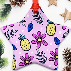 Flowers Purple Ornament (star) by nateshop