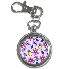 Flowers Purple Key Chain Watches by nateshop