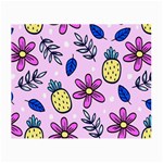 Flowers purple Small Glasses Cloth Front