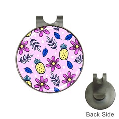 Flowers Purple Hat Clips With Golf Markers by nateshop