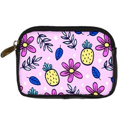 Flowers Purple Digital Camera Leather Case by nateshop