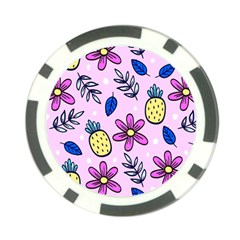 Flowers Purple Poker Chip Card Guard (10 Pack) by nateshop