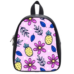 Flowers Purple School Bag (small) by nateshop